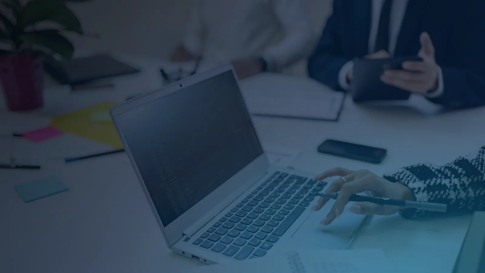 Abstract flow connecting finance and supply chain nodes